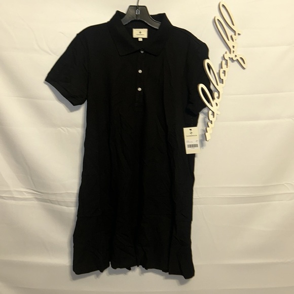 Black Pique May Polo Dress - Picture 7 of 12